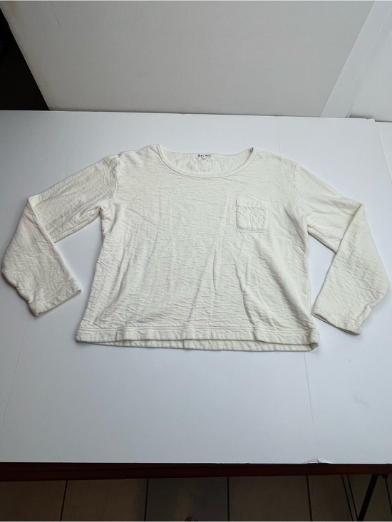Alex Mill Tops - Alex Mill 100% Cotton Cream Long Sleeve Top Pocket Womens Size Large Minimalist
